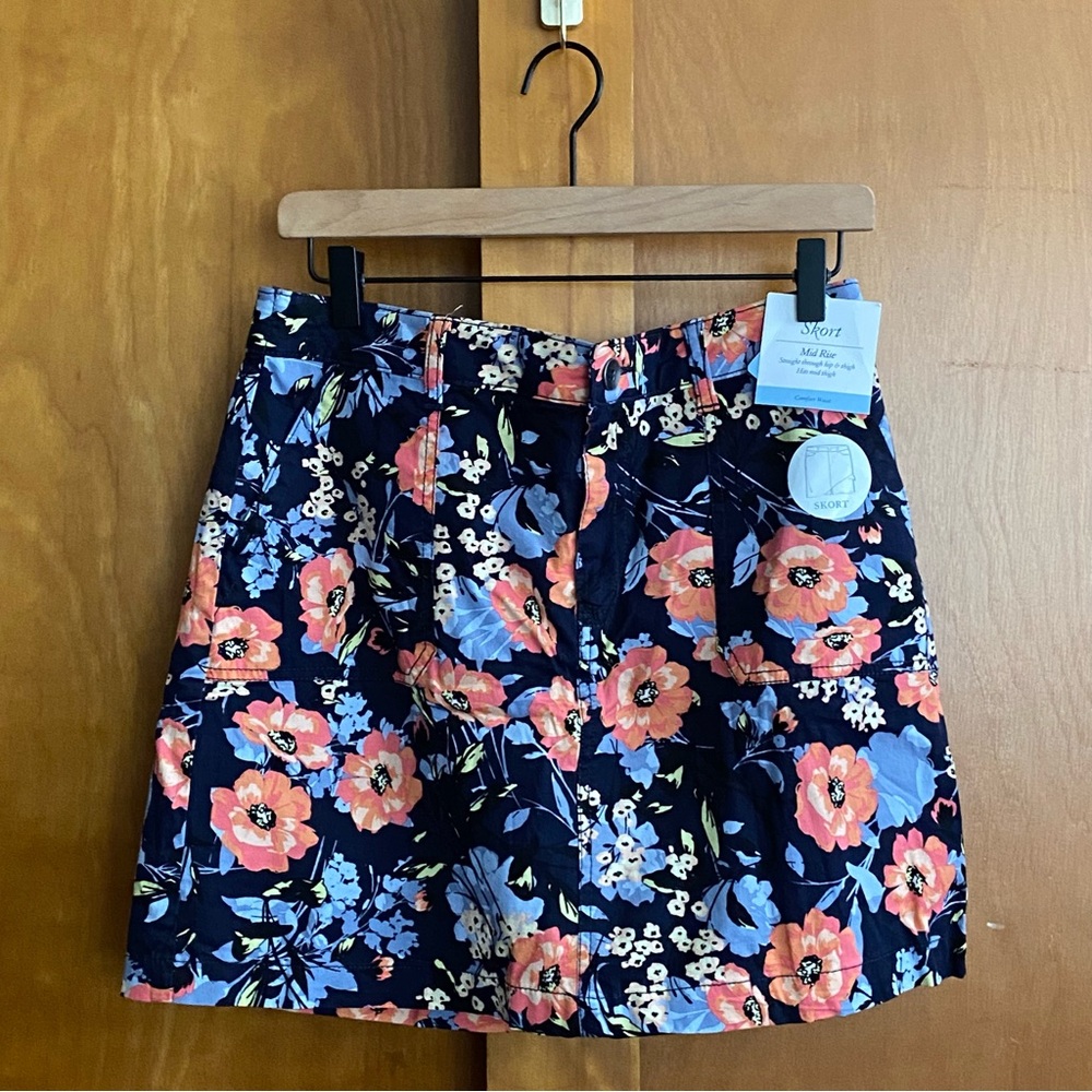Croft & Barrow Floral Skort with Pockets 10 Petite